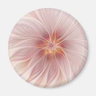 Imán Sueño floral abstracto de fractal de arte de rosa