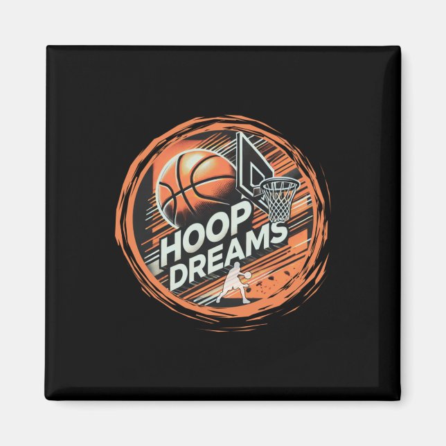 Imán Sueños de arcos de baloncesto activos (Frente)