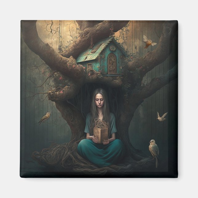 Imán Sueños de casa de pájaro (Frente)