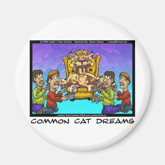 Imán Sueños de gato comunes Regalos divertidos Tees y c (Frente)