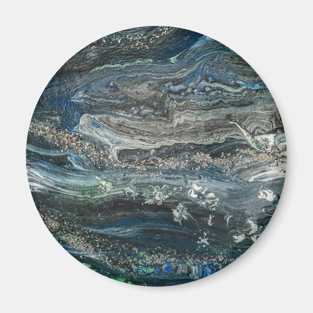 Imán Sueños de la pintura abstracta del Océano 20 (Frente)