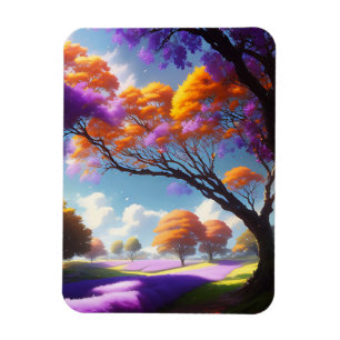 Imán Sueños De Lavanda Bajo Los Cielos De Jacaranda,