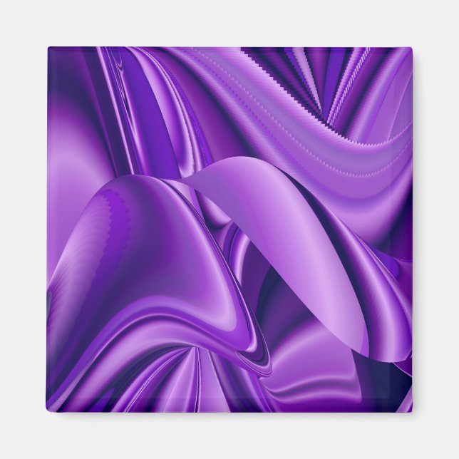 Imán Sueños del arcoiris de flores moradas (Frente)