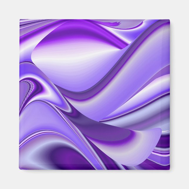 Imán Sueños del arcoiris de flores moradas (Frente)