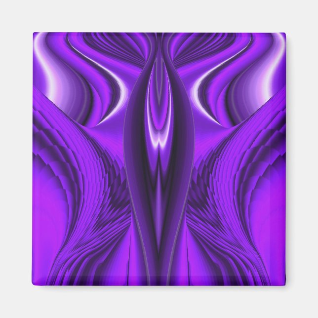 Imán Sueños del arcoiris de flores moradas (Frente)