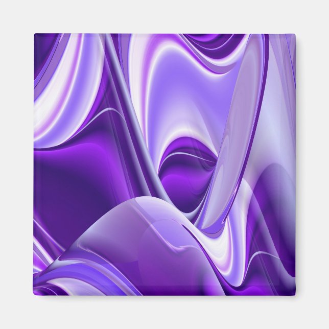 Imán Sueños del arcoiris de flores moradas (Frente)