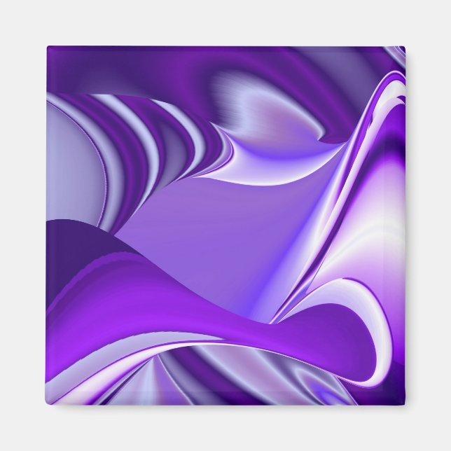 Imán Sueños del arcoiris de flores moradas (Frente)