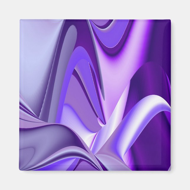 Imán Sueños del arcoiris de flores moradas (Frente)