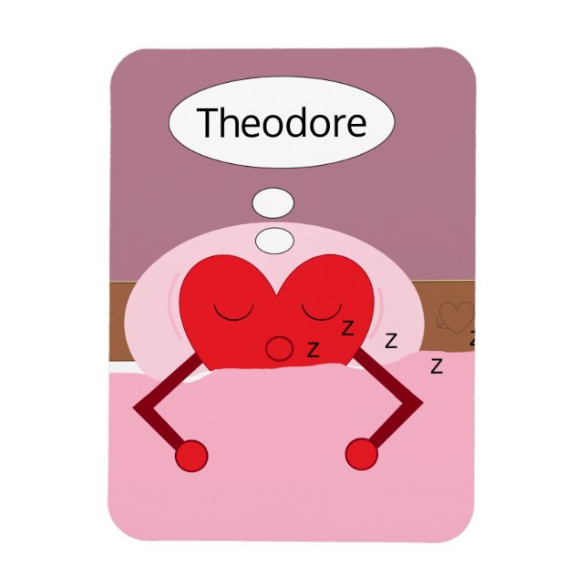 Imán Sueños del Corazón Rosados y Morados (Vertical)