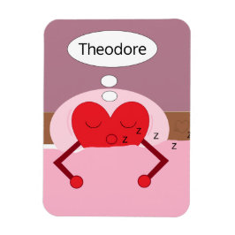 Imán Sueños del corazón rosados y morados