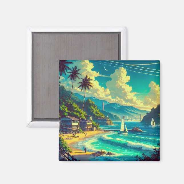 Imán Sueños Ryukyu tropicales (Anverso/Reverso)