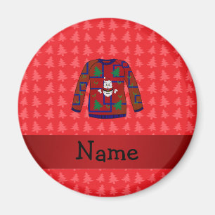 Imán Suéter feo conocido personalizado del navidad