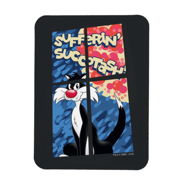 Imán "Sufferin' Succotash" SYLVESTER™ Behind Window (Vertical)