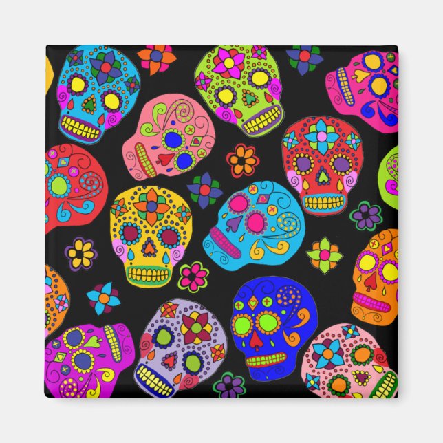 Imán Sugar Skull (Frente)
