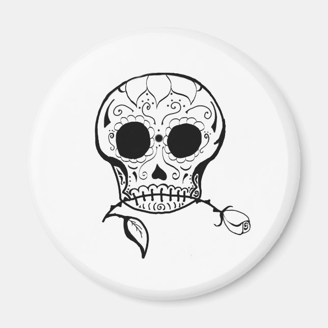 Imán Sugar Skull Día de los Muertos (Frente)