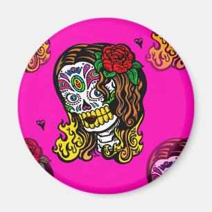 Imán sugar skull girl