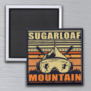 Imán Sugarloaf Maine Mountain Vintage Skvenir