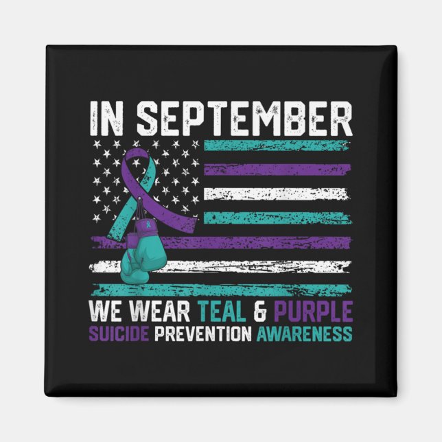 Imán Suicide Awareness 2024 In September We Wear Teal P (Frente)