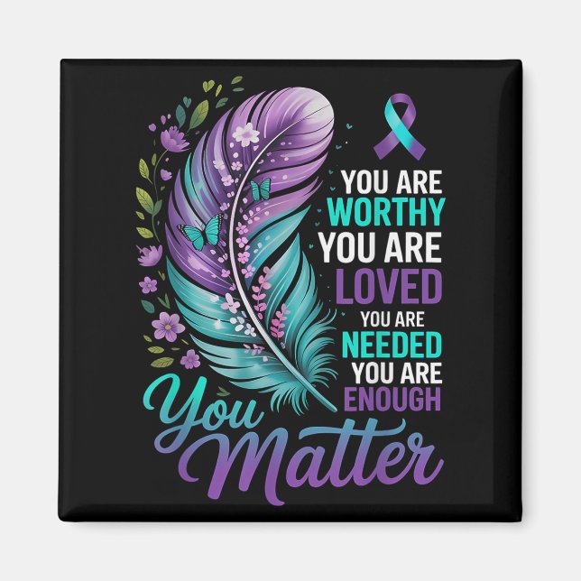 Imán Suicide Prevention You Mental Health Awareness Wom (Frente)