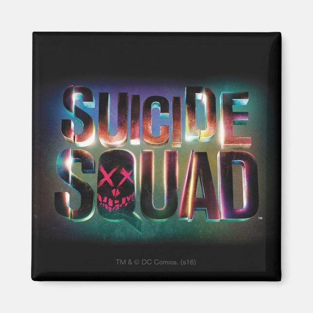 Imán Suicide Squad | Colorful Glow Logo (Frente)
