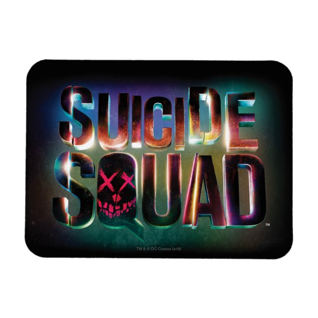Imán Suicide Squad | Colorful Glow Logo (Horizontal)