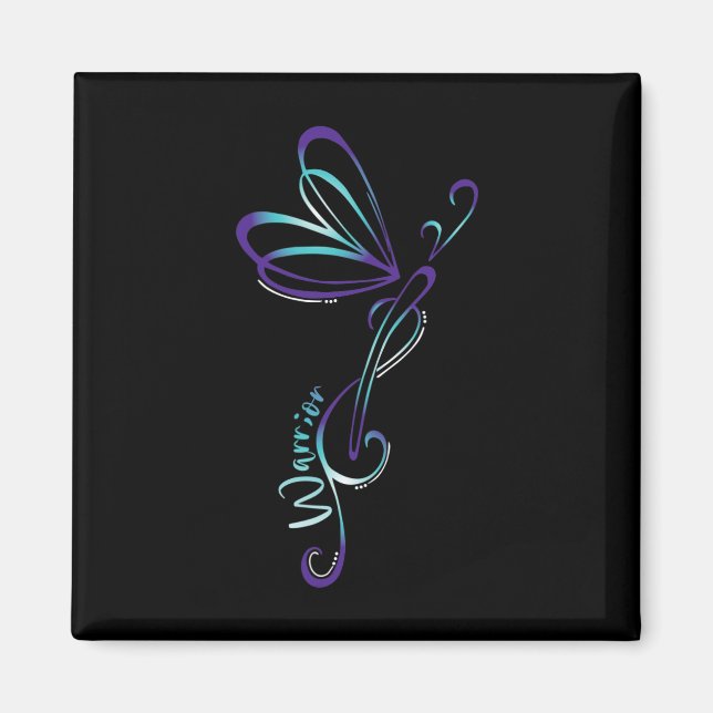 Imán Suicidio Depresión Prevención de la libélula (Frente)