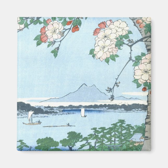 Imán Suijin Shrine Massaki Hiroshige Bella Artes japoné (Frente)