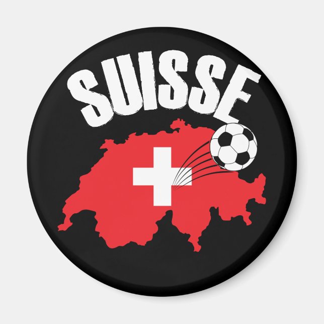 Imán Suisse Suiza Map Soccer (Frente)