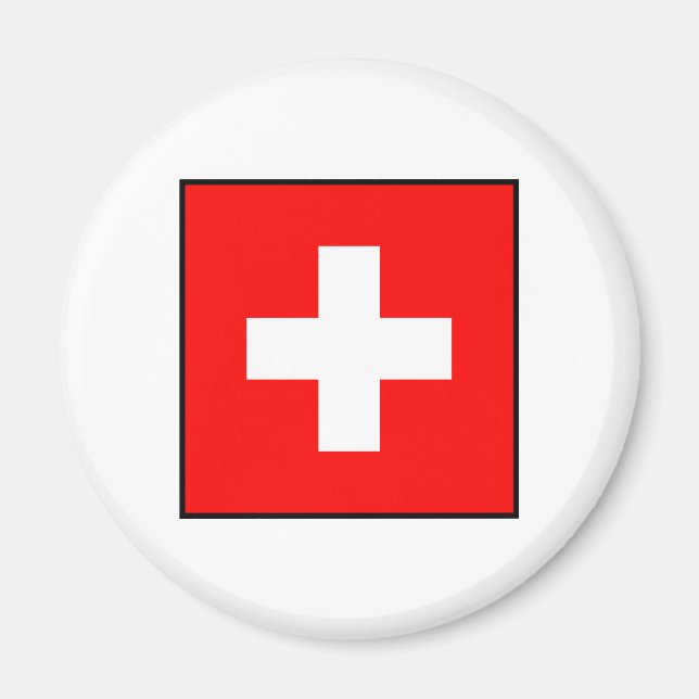 Imán Suiza - Bandera suiza (Frente)