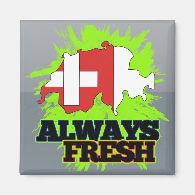 Imán Suiza fresca siempre (Frente)