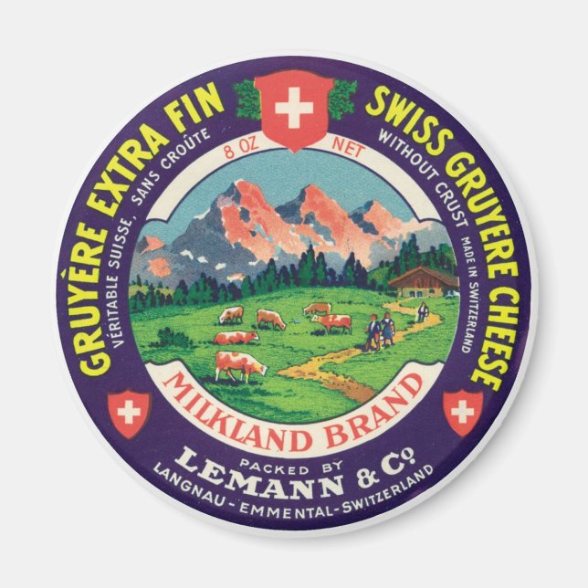 Imán Suiza Gruyere Cheese Langnau Emmental Suiza (Frente)