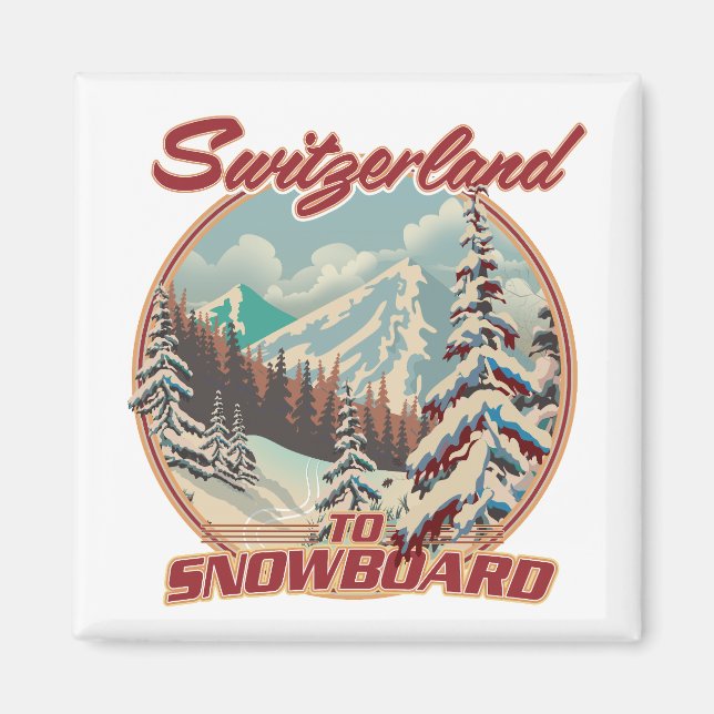 Imán Suiza para hacer snowboard (Frente)