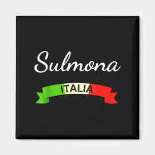 Imán Sulmona Italia Bandera Italia Regalo Souvenir Coin