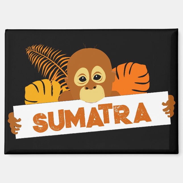 Imán Sumatra Baby Orangutan Magnet (Anverso)
