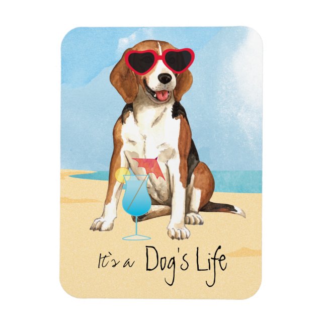 Imán Summer Beagle (Vertical)