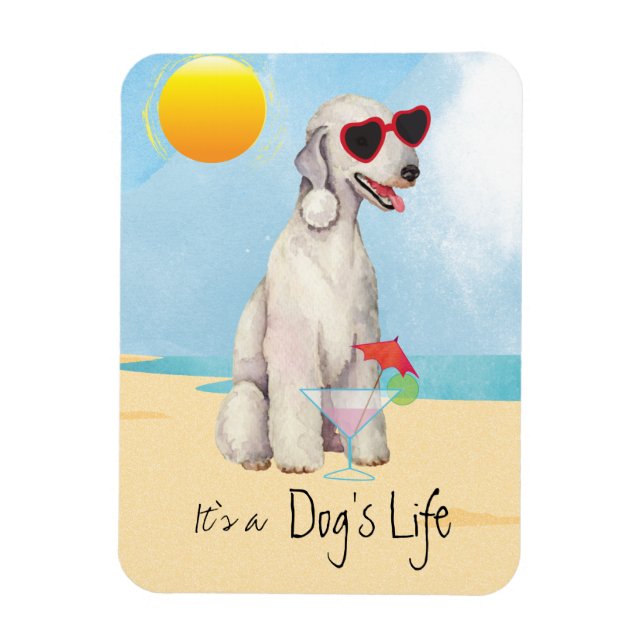 Imán Summer Bedlington Terrier Magnet (Vertical)