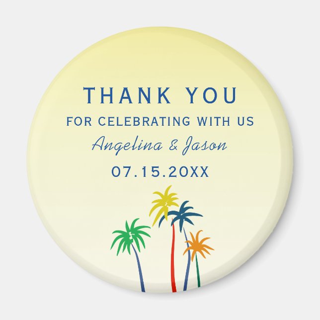 Imán Summer Boda Gracias Por Favor (Frente)