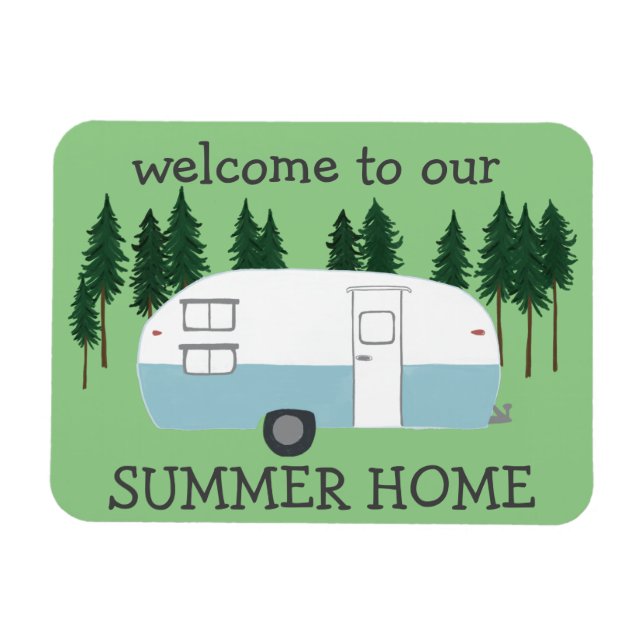 Imán SUMMER HOME Camper Trailer RVing (Horizontal)