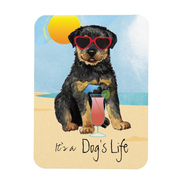 Imán Summer Rottweiler Magnet (Vertical)