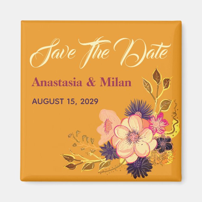 Imán Summer Wedding Save The Date Invitation Magnet (Frente)