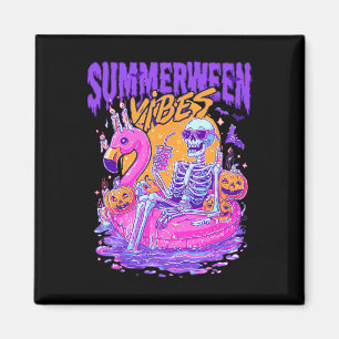 Imán Summerween Skeleton Spooky Summer Beach Skelly Hal