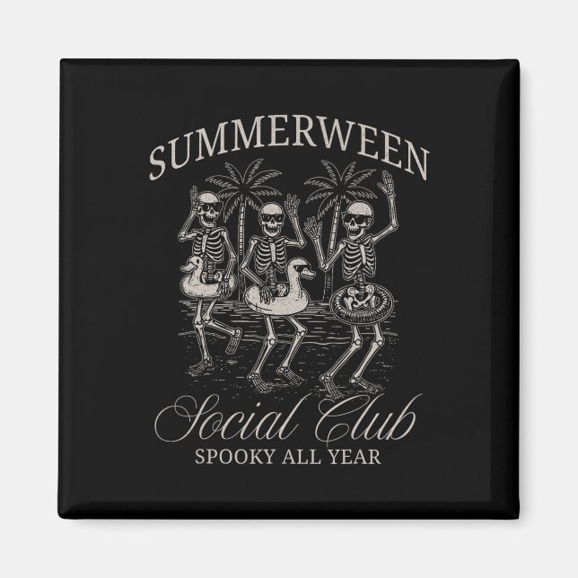 Imán Summerween Social Club Skeleton Dancing Summer Hal (Frente)