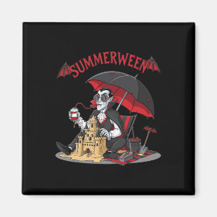 Imán Summerween Vampire Beach Dracula Sandcastle Gothic