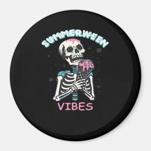 Imán Summerween Vibes Spooky Summer Pumpkin Classic