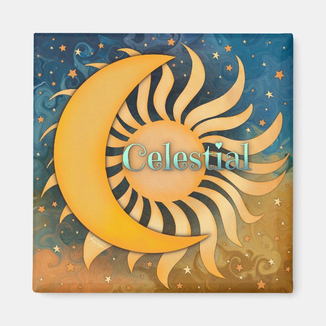 Imán Sun Moon Celestial Stars Diversión Inespiritualida (Frente)