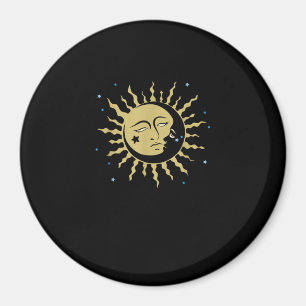 Imán Sun Moon con estética de Witch Whimsigoth