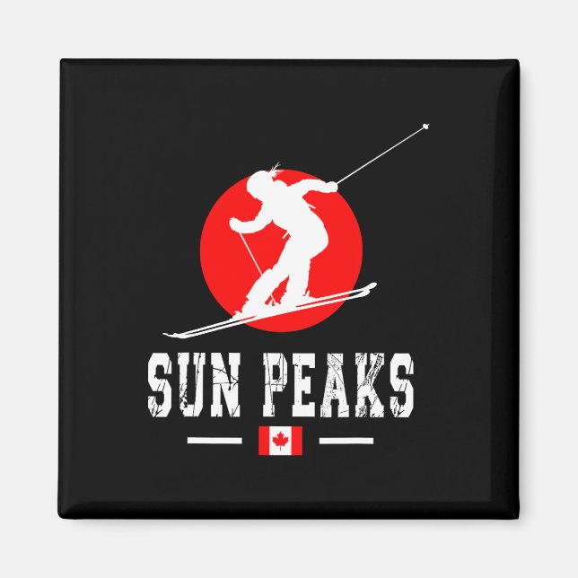 Imán Sun Peaks Canada Ski Resort Rocky Mountains Canadi (Frente)