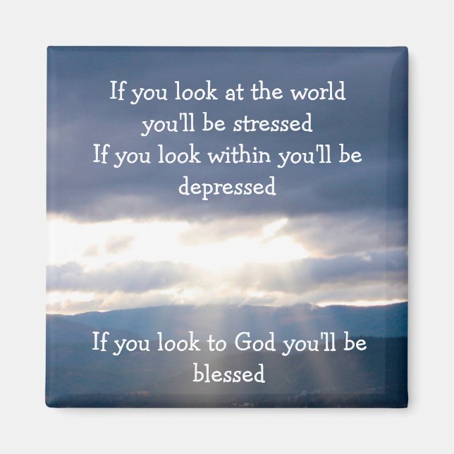 Imán Sun Rays Lakeshore Storm Nubes miran a Dios (Frente)