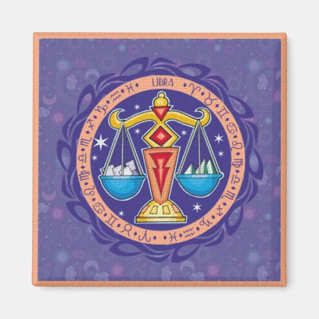 Imán Sun Rótulo Libra Magnet (Frente)