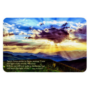 Imán Sunbeam Mountains Scripting Flexible Photo Magnet